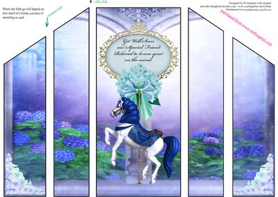 Theatre Fold- Get Well- Carousel & Floral