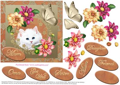 Dahlias and Puss for Lots of Occasions