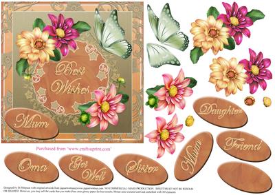 Beautiful Dahlia - Best Wishes