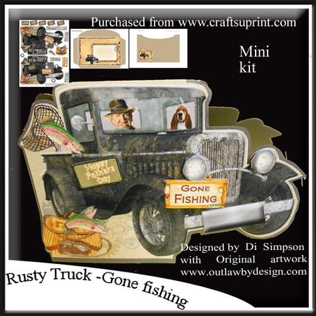 Rusty Truck - Gone Fishing- for Male