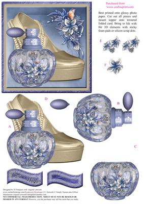 Beautiful Heels, Roses and Perfume Bottle Topper #5