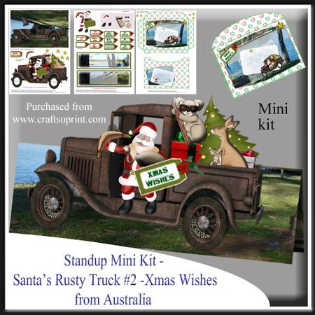Standup Mini Kit -best Wishes from Australia-rusty Truck#2