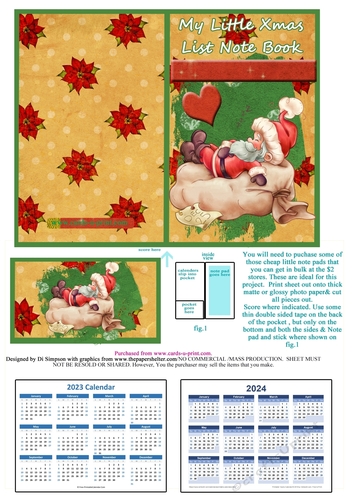 2023/24  My Little Xmas List Note Book #4 