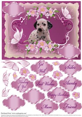 Framed Puppy for Various Occasions
