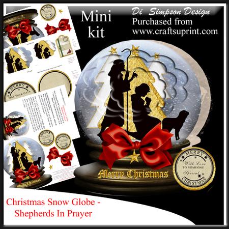 Christmas Snow Globe - Shepherds in Prayer