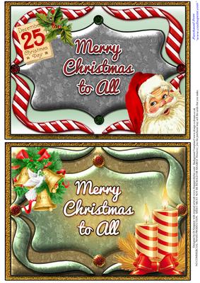2 x Merry Christmas to All Toppers