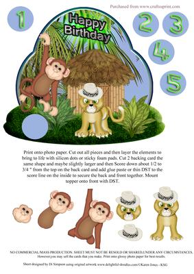 Jungle Fun - Happy Birthday 1-5yrs