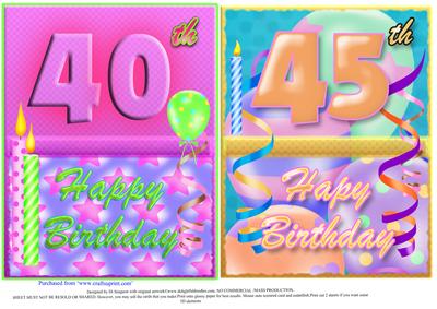 Bright and Bubbly Birthday Toppers#2