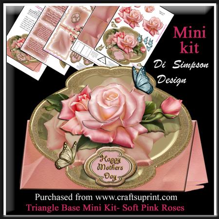 Triangle Base Mini Kit - Soft Pink Roses