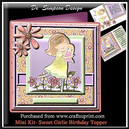 Mini Kit- Sweet Girlie Birthday Topper