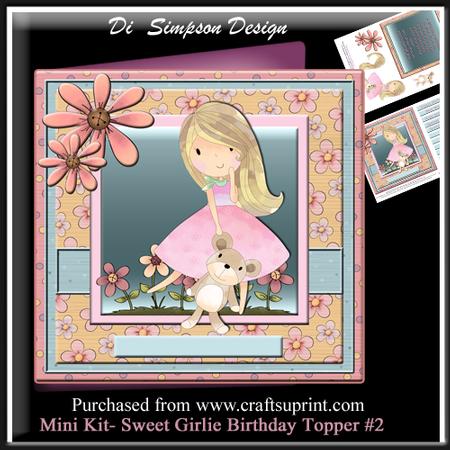 Mini Kit- Sweet Girlie Birthday Topper #2