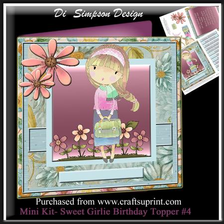 Mini Kit- Sweet Girlie Birthday Topper #4