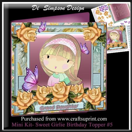 Mini Kit- Sweet Girlie Birthday Topper #5