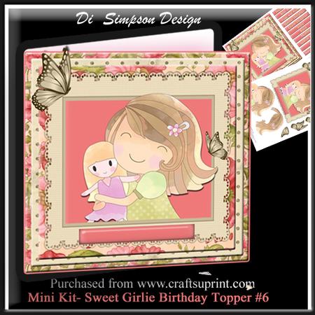 Mini Kit- Sweet Girlie Birthday Topper#6