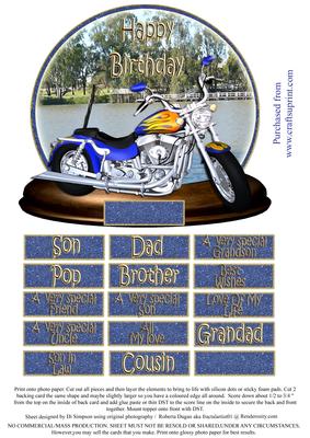 Happy Birthday for Male- Motorbike