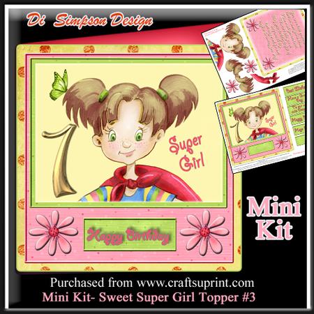 Mini Kit - Sweet Super Girl - 7th Birthday