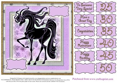 Silhouette Arty Horse #1- for Lots of Occasions