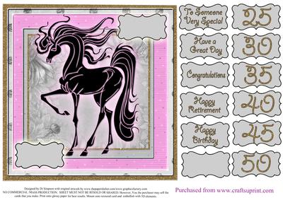 Silhouette Arty Horse #2- for Lots of Occasions