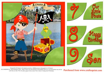 Happy Birthday- Pirate 7,8,9 Yrs