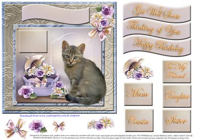 Gorgeous Grey Kitten Topper for Various Occasions#3