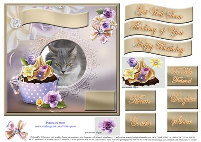 Gorgeous Fluffy Grey Puss Topper for Various Occasions #5