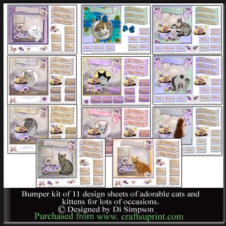 Bumper Kit- for the Love of Cats-11 Beautiful Designs