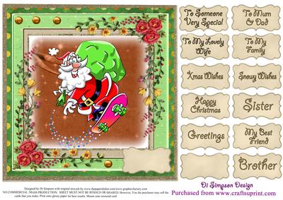 Skate Board Santa