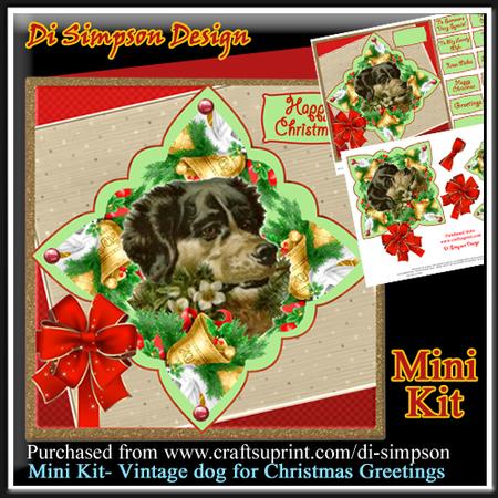 Mini Kit- Vintage Dog for Christmas Greetings