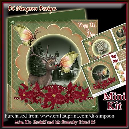 Mini Kit- Rudolf and His Flutterby Friend #5