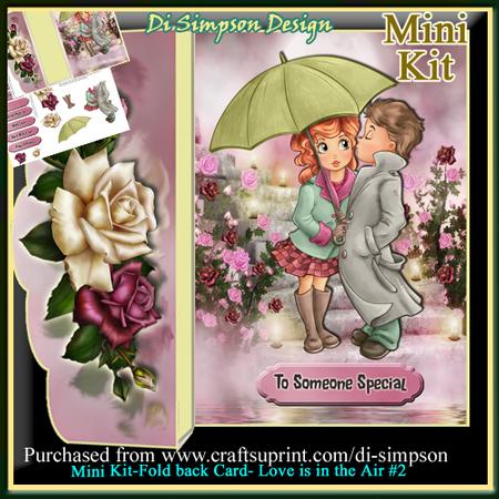 Mini Kit-scalloped Edge Fold Back Card- Love is in the Air#2