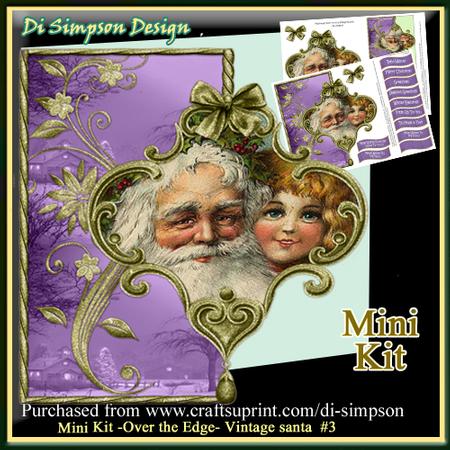 Mini Kit -over the Edge- Vintage Santa #3