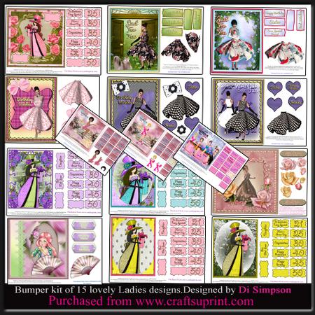 Bumber Kit- 15 Sheets of Lovely Ladies for Many Occasions
