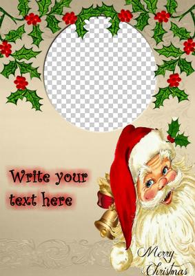Christmas Photo Card with Santa