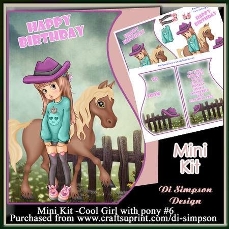 Mini Kit -cool Girl with Pony #6