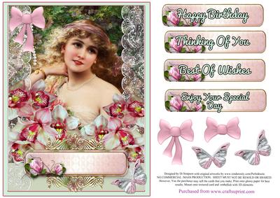 Vintage Lady, Lace and Flowers to Delight