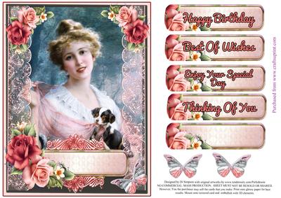 Vintage Lady, Lace and Flowers to Delight #2