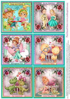 Collection of 6 Mini Toppers - Romance