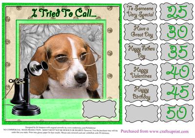 I Tried to Call  -  Doggy Card for Lots of Occasions #5