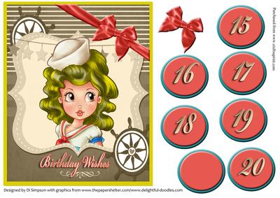 Cute Sailor Girl - Birthday Wishes #2