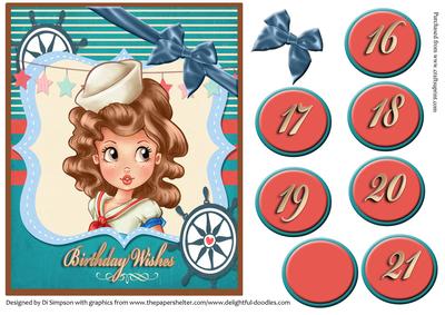Cute Sailor Girl - Birthday Wishes #3