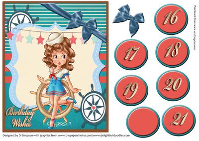 Cute Sailor Girl - Birthday Wishes #4