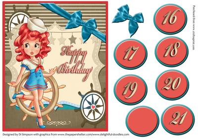 Cute Sailor Girl - Happy Birthday #5