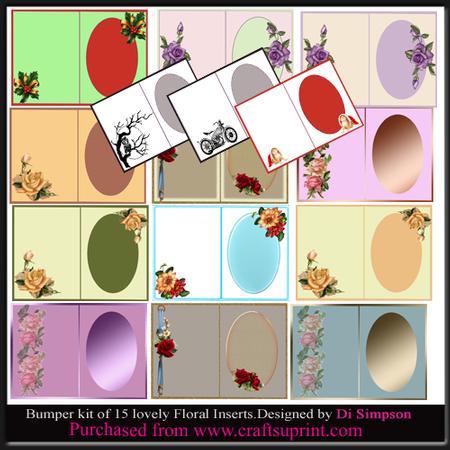 Bumber Kit- 15 Sheets of Lovely Inserts for Various Occasion