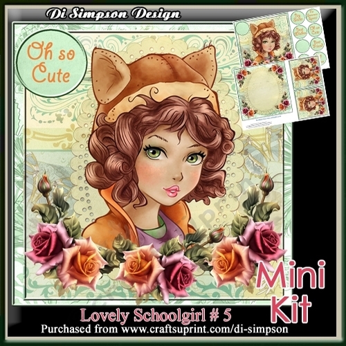Mini Kit- Lovely Schoolgirl #5 - For lots of occassions