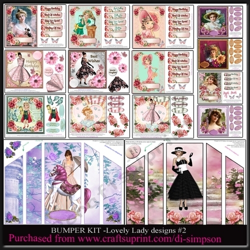 Bumber Kit- 15 Sheets of Lovely ladies #2 for many occasions.