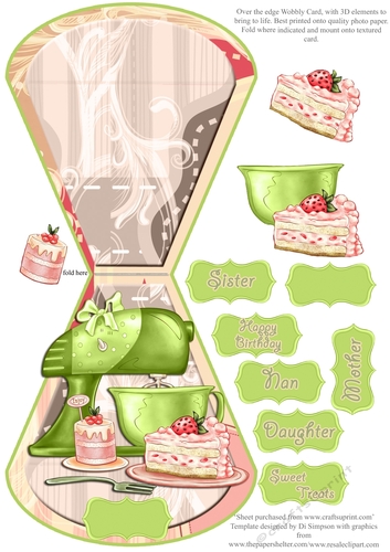 Wobble card- Berry Delight- For lots of occasions. #2