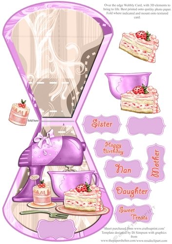 Wobble card- Berry Delight- For lots of occasions #4