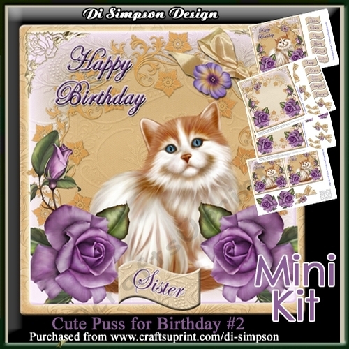 Mini Kit - Happy Birthday with cute puss #2