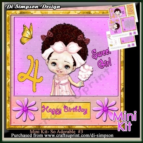 Mini Kit - Cute as a Button for 4th birthday