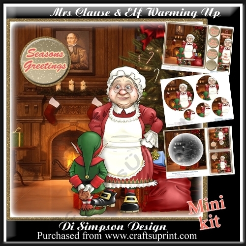 Mini Kit- Mrs Clause & Elf Warming Up- Pyramid style